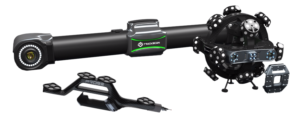 TrackScan-Sharp S optical tracking scanner for precision measurement and industrial metrology applications.