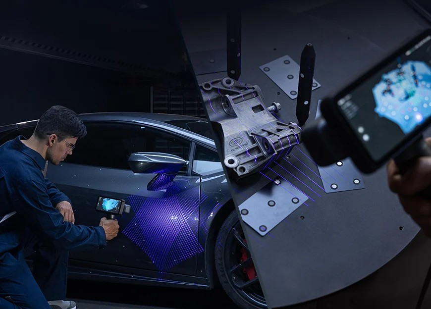 Dynamischer Laserwechsel des EinScan Rigil 3D-Scanners