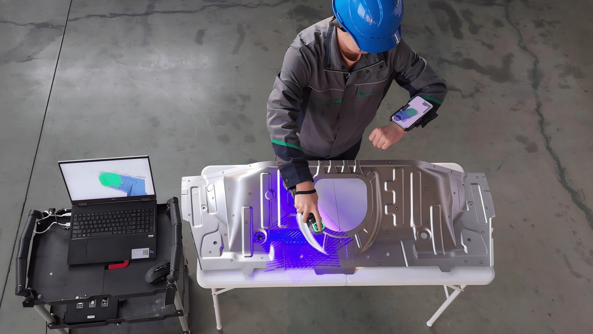 SIMSCAN E Gen2 high-speed industrial 3D scanning workflow