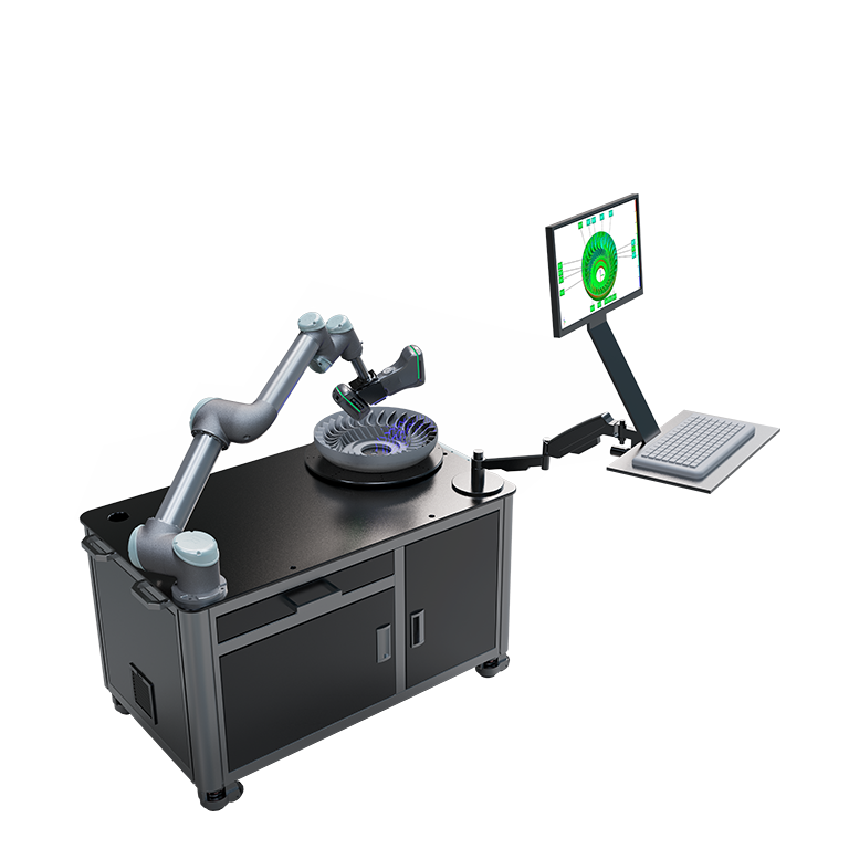 Blue-laser scanning of a part – AutoScan KM